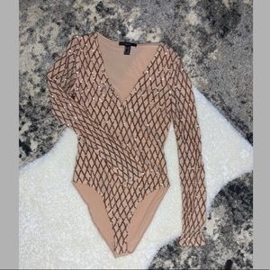 Rose gold sequin bodysuit
